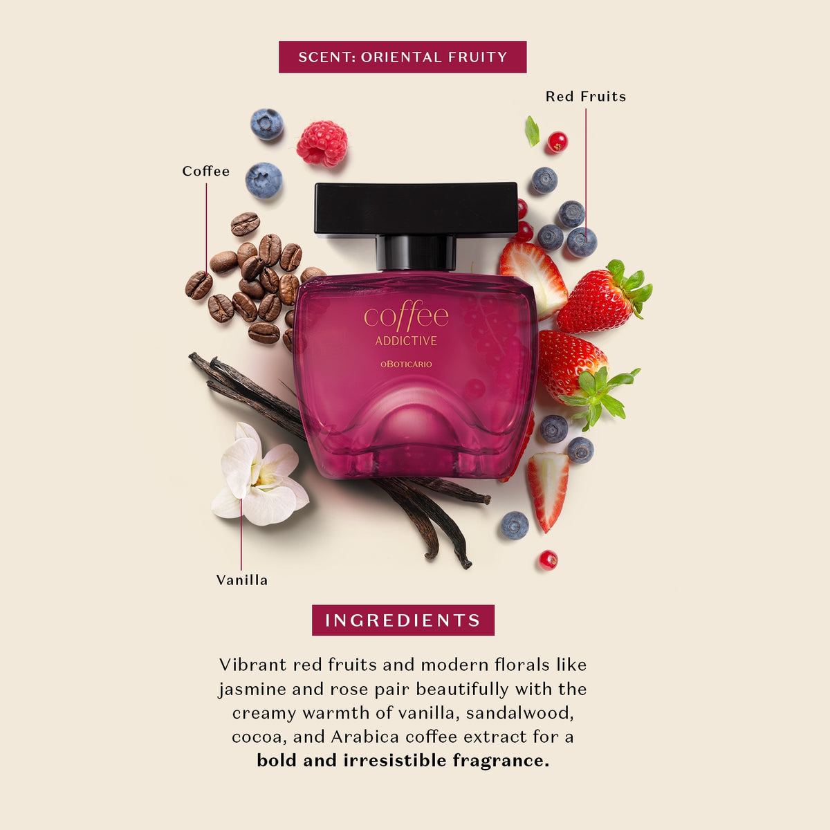 Coffee Addictive Woman Eau de Toilette - O Boticário US - Coffee - Fragrance