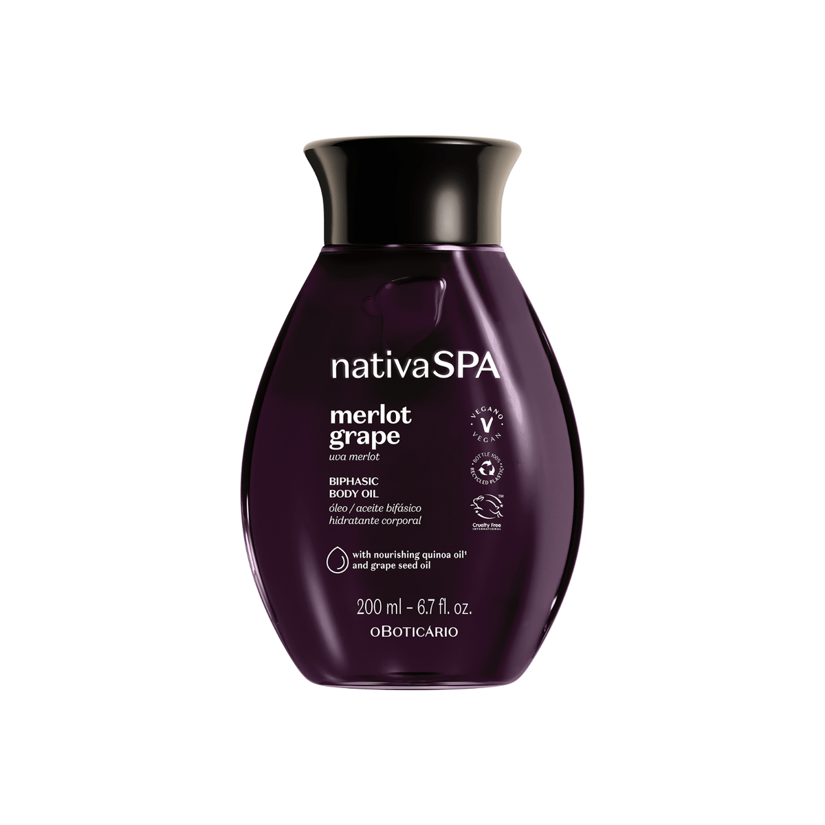 Nativa Spa Merlot Grape Biphase Body Oil - O Boticário US - Nativa SPA - Bath & Body