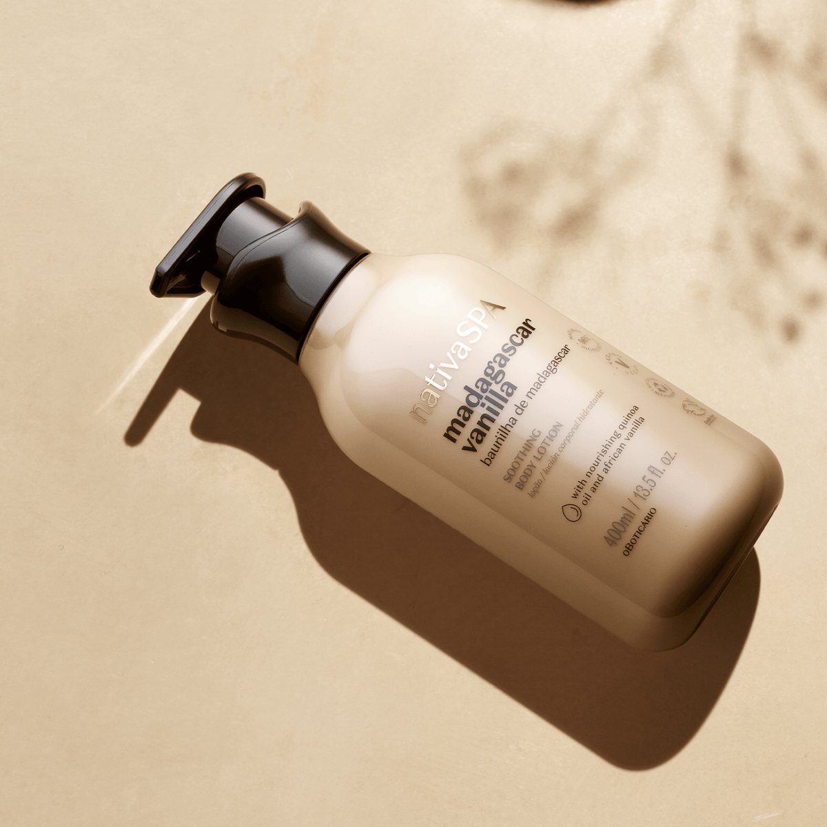 2 - step Vanilla Set: Body Lotion + Body Oil - O Boticário US - Nativa SPA - Gifts