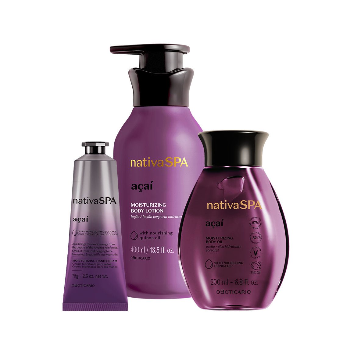 Açaí Moisturizing Ritual Set - O Boticário US - Nativa SPA - Gifts