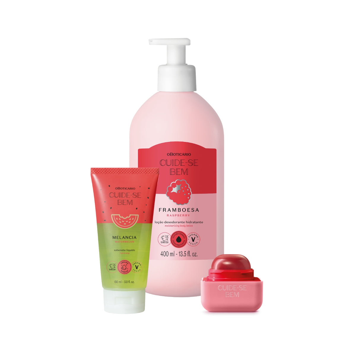 Cuide - se Bem Feira Raspberry & Watermelon Set - O Boticário US - Cuide - se Bem - Gifts