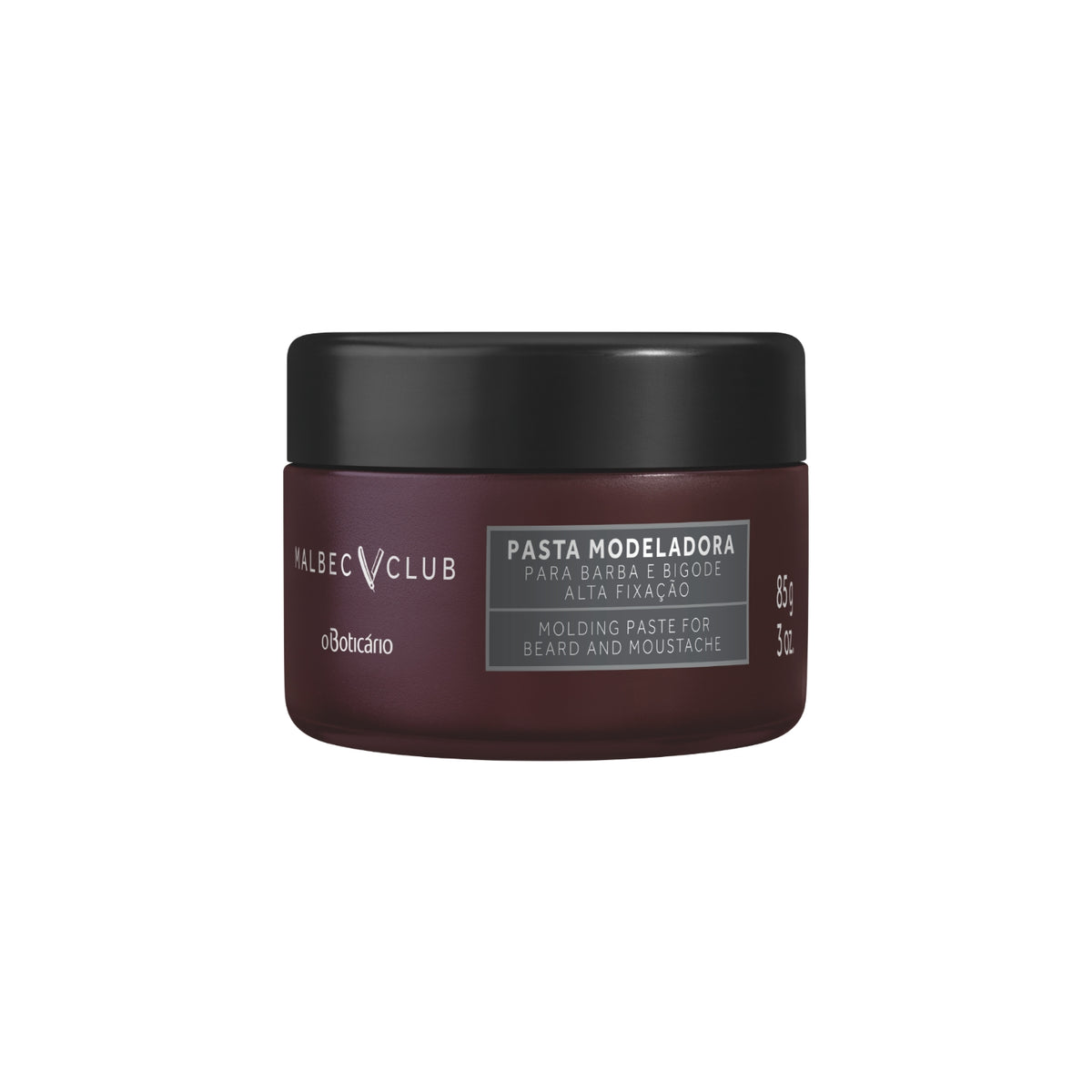 Malbec Club Modeling Paste for Beard and Moustache - O Boticário US - Malbec - Grooming