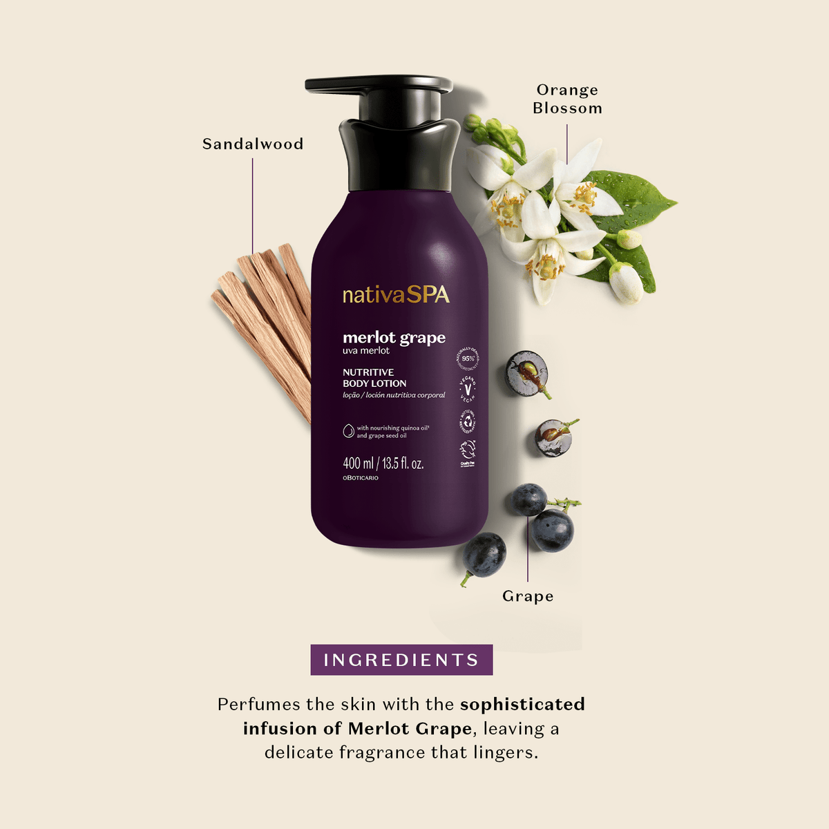 Nativa SPA Merlot Grape Body Lotion - O Boticário US - Nativa SPA - Bath & Body