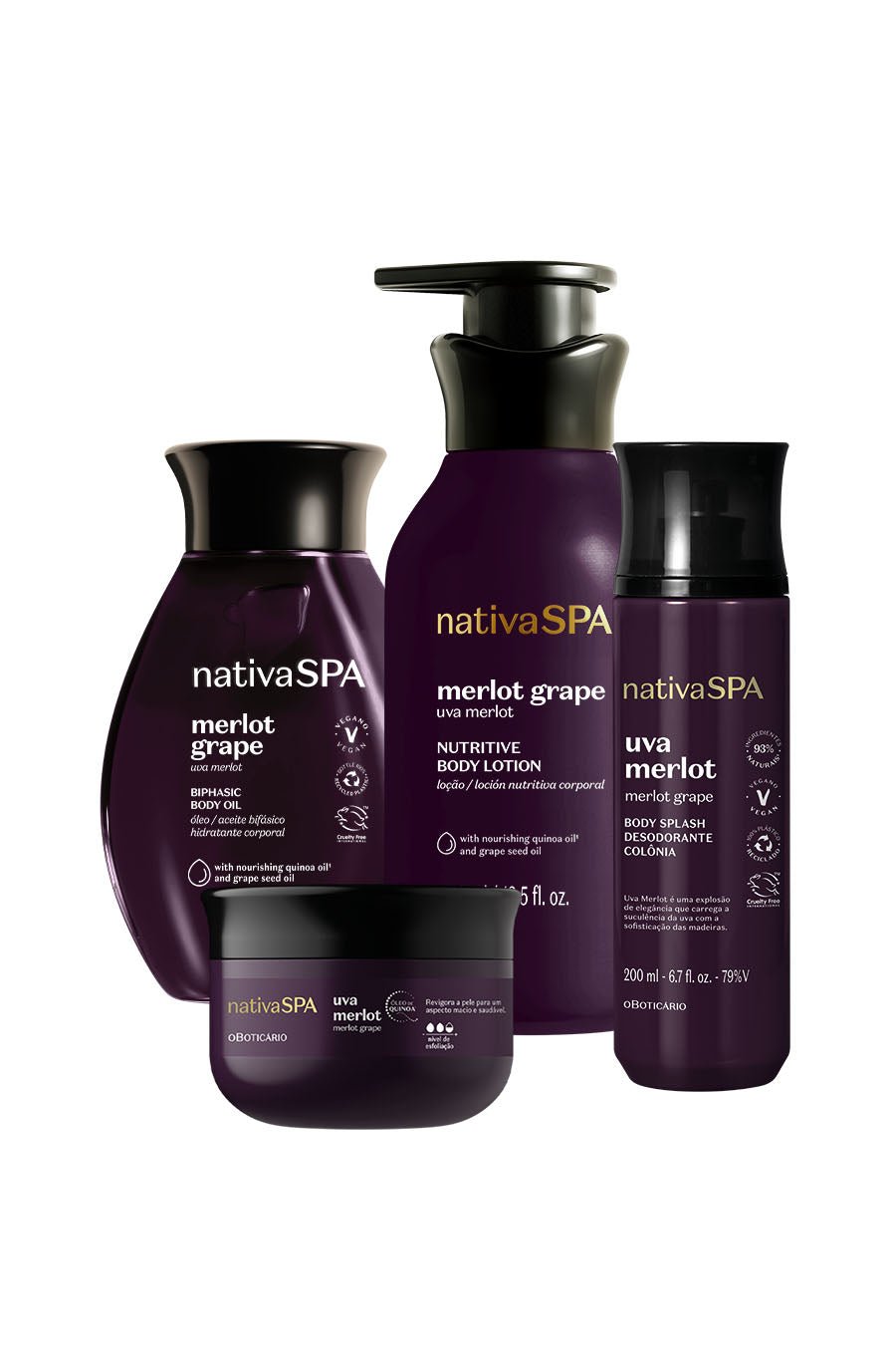 Nativa SPA Merlot Grape Set - O Boticário US - Nativa SPA - Gifts