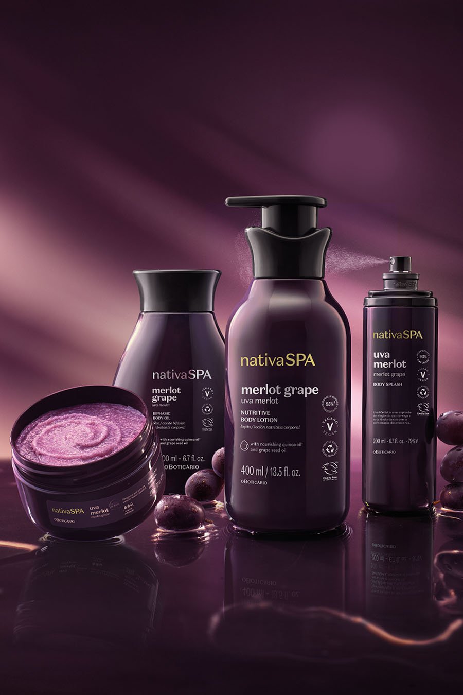 Nativa SPA Merlot Grape Set - O Boticário US - Nativa SPA - Gifts