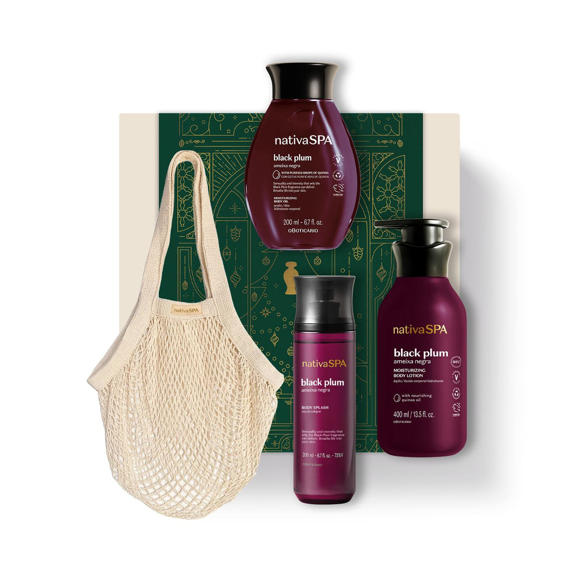 Nativa Spa Black Plum Luxe Indulgence Holiday Gift Set - O Boticário US - Nativa SPA - Gifts